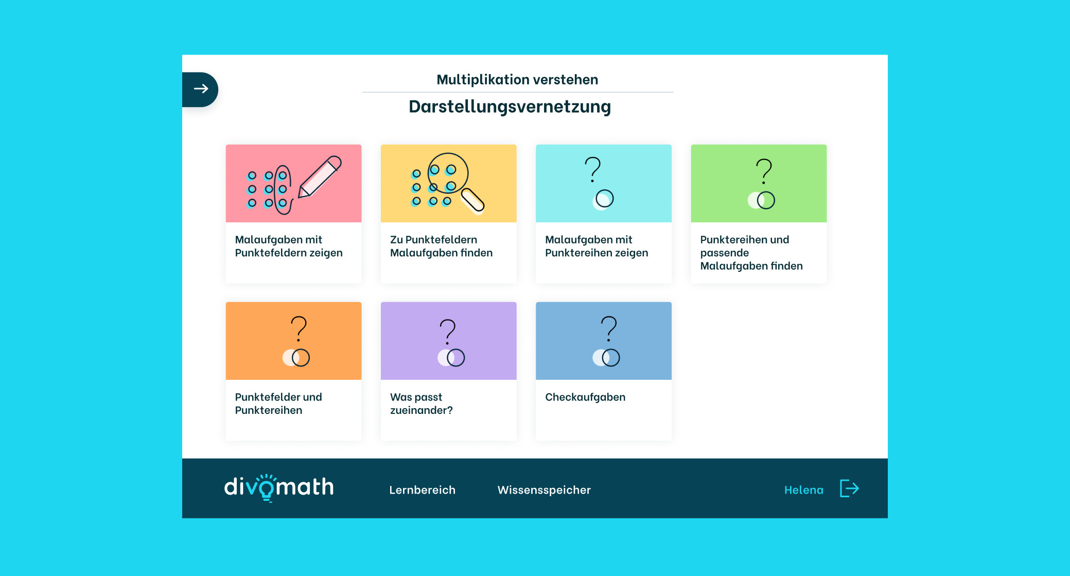 divomath SchülerInnen Dashboard