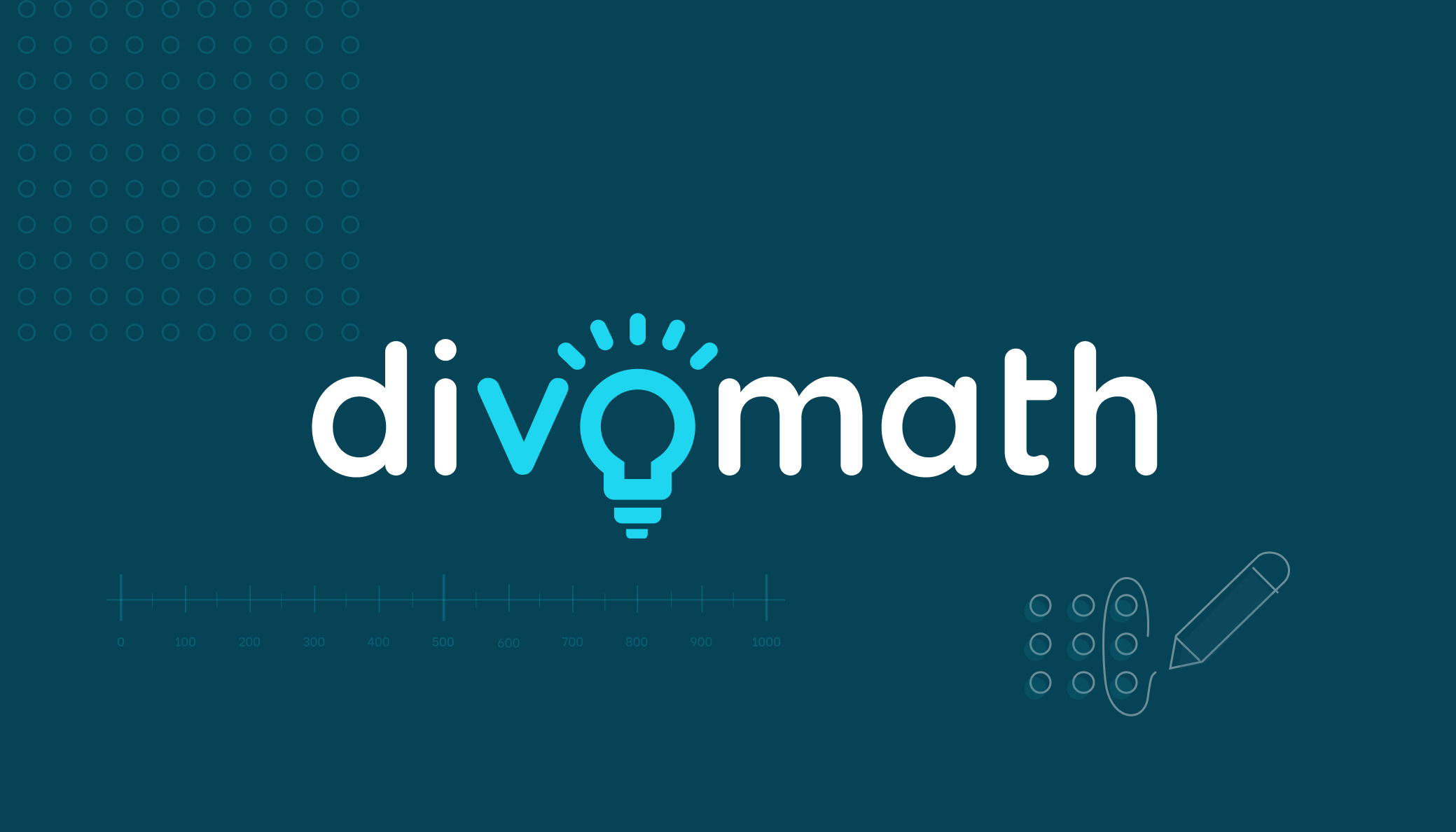 divomath Logo mit einer Glühbirne an Stelle des o